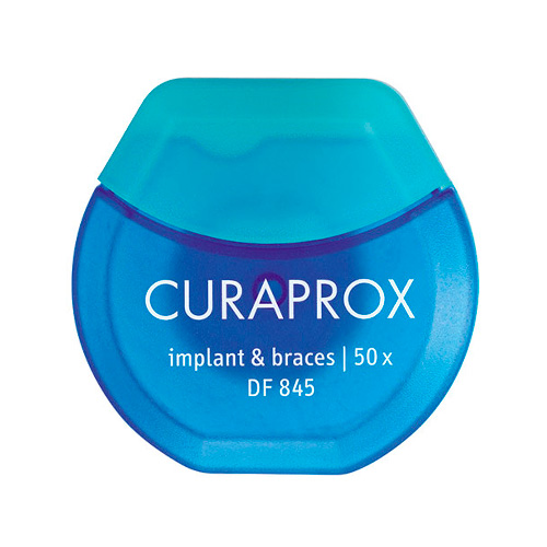 Нить межзубная CURAPROX "implant&braces" нейлоновая, 50 шт