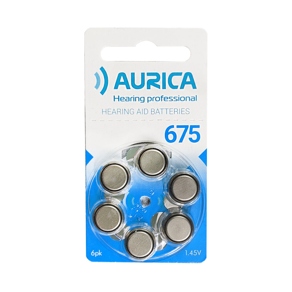 Батарейка для слуховых аппаратов AURICA 675AU
