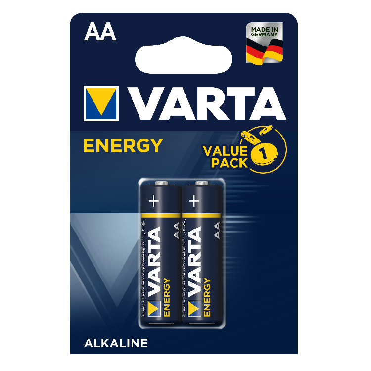 Батарейка Varta ENERGY AA LR6 B2, 2 шт