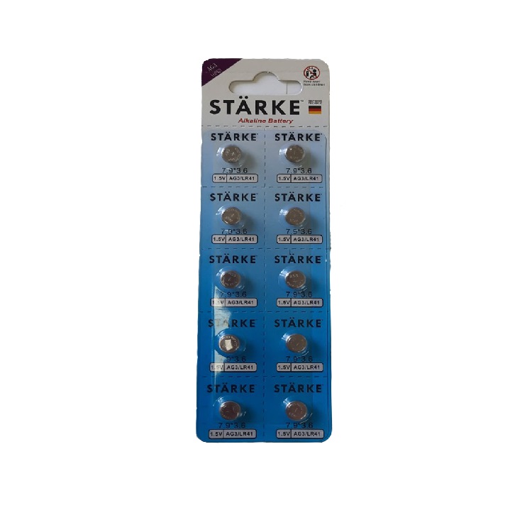 Батарейка STARKE AG3/LR41/10BP, 1 шт