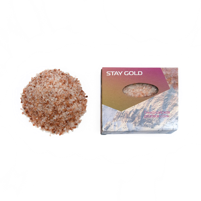 Соль гималайская розовая для ванны Stay Gold, фракция 3-5 мм, 500 гр