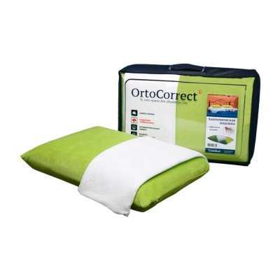 Подушка анатомическая OrtoCorrect "Comfort" с двумя наволочками