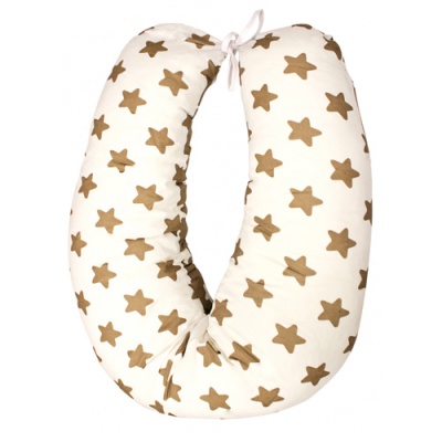 Подушка для беременных и кормящих женщин "ФЭСТ" многофункциональная, светло-коричневый/белый/пряники