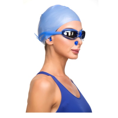 Набор для плавания Bradex (шапочка, очки, беруши, зажим для носа), SF0303